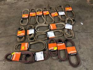 Lot of assorted Lawnmower Belts various sizes see pictures