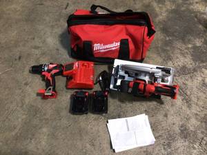 Lot of Milwaukee M18 Tools plus 2 Batteries and Charger in good condition