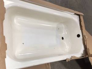 Bootz Aloha 60 in. Left Drain Rectangular Alcove Soaking Bathtub in Bone see pictures
