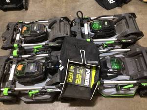 lot 3 image: Lot of 4 Ego power mowers used only  1 battery and 1 charger Customer Returns See Pictures