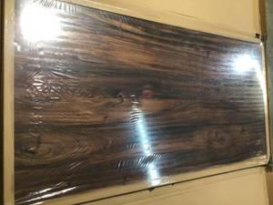 lot 8 image: Acacia 6 ft. L x 38 in. D x 1.5 in. T Butcher Block Island Countertop in Oiled Stain with Live Edge by HARDWOOD REFLECTIONS Customer Returns See Pictures
