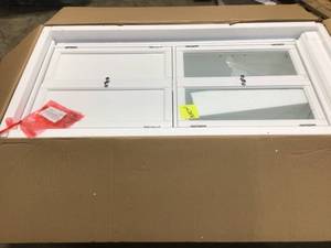 lot 13 image: Hampton Harbor 25 in. W x 14 in. D x 52-12 in. H Linen Cabinet in White Custmer Returns See Pictures