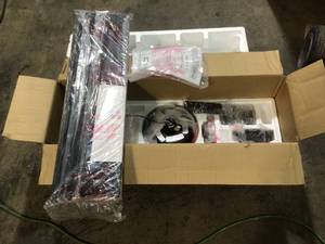 lot 14 image: Kensgrove 72 in. LED IndoorOutdoor Matte Black Ceiling Fan with Light and Remote Control by Home Decorators Collection Customer Returns See Pictures