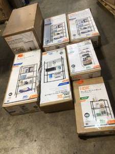 lot 36 image: Lot of 7 Shelving Customer Returns See Pictures