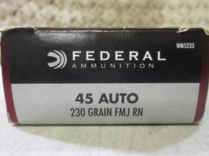 lot 3 image: (BSB) 50 Round Box Federal 45 Auto ...