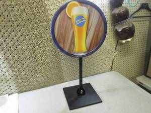 lot 8 image: (FS) Blue Moon Beer Double Sided Si...