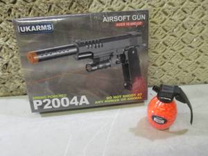 lot 79 image: (BSB) Airsoft Gun with Grenade Cont...