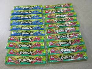 lot 106 image: (B-1) 20 Sour Punch Candy Past Date...