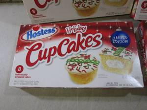 lot 197 image: (C-1) 4 Boxes of Hostess Holiday Cu...