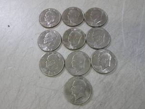 lot 276 image: (CNTR) 10 Eisenhower Dollar Coins 1...