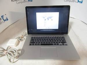 lot 7 image: Apple&nbspMacBookPro11,4&nbspINTEL(R) CORE(TM) I7-4770HQ CPU  2.20GHZ 16GB RAM 256 GB HD&nbspMac OS X 10.10.3 (El Capitan)  wcharger 