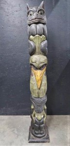 lot 24 image: WOODEN TOTEM POLE