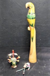 lot 25 image: WOODEN STATUES