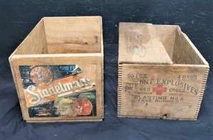 lot 27 image: OLDER WOODEN CRATES
