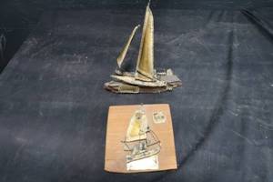 lot 43 image: SAILBOAT SCULPTURES
