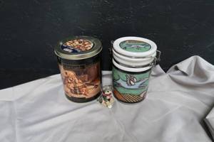 lot 65 image: DOG CANISTERS