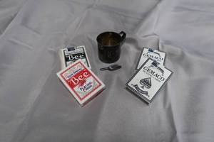 lot 79 image: 1881 ROGERS CUP WITH PLAYING CARDS
