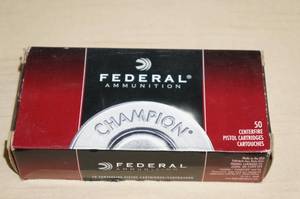 50 Federal Champion 9mm Luger 115 Gr FMJ RN Ammo