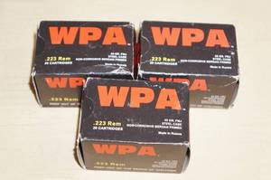 60 WPA .223 Rem 55 Gr FMJ Steel Case Ammo