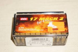 50 CCI .17 Mach 2 Ammo