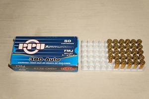 29 PPU .380 Auto 94 Gr FMJ Ammo