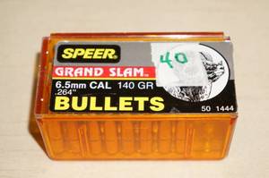 40 Speer Grand Slam 6.5mm .264 140 Gr Bullets