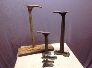 Vintage Cobbler Stands & Metal Shoe Molds