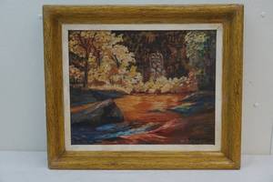 lot 187 image: Oil painting