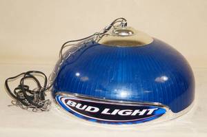 lot 22 image: Bud Light Dome Style Hanging Light