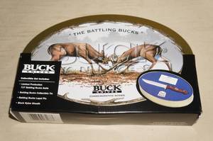 lot 27 image: Buck Battling Bucks Collector Knife in Tin