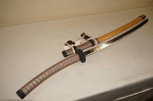 lot 35 image: Samurai Style Sword with Wood Scabbard