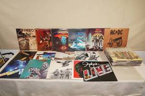 lot 40 image: Record Albums - Kiss, ACDC, Queen, Zeppelin, Speedwagon, Nazareth