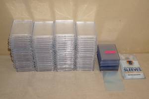 lot 89 image: Magnetic Rigid 40 Pt Card Cases and Some Sleeves