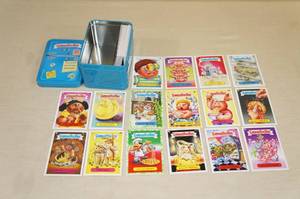 lot 84 image: Metal Tin of Garbage Pail Kids Cards