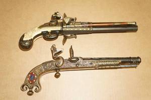 lot 98 image: 2 Movie Prop Flintlock Pistols