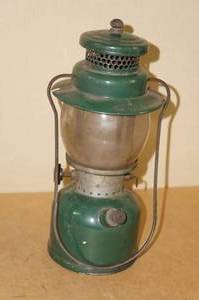 lot 130 image: Vintage Camping Lantern - Curved Glass