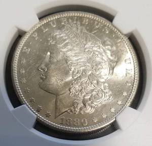 1880-S MORGAN SILVER DOLLAR MS64 NGC