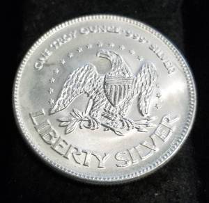 1 TROY OZ. .999 FINE SILVER A-MARK LIBERTY