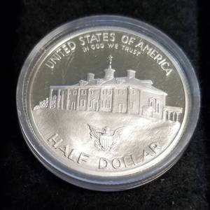 1982-S PROOF WASHINGTON COMMEMORATIVE US SILVER HALF DOLLAR IN AIRTITE