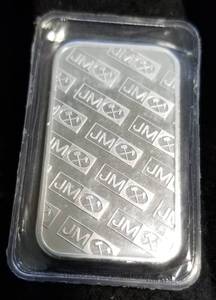 1 TROY OZ. .999 FINE SILVER BAR JM JOHNSON MATTHEY SEALED