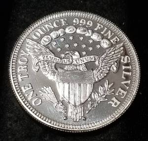 1 TROY OZ. .999 FINE SILVER US DEPT OF THE ARMY ROUND