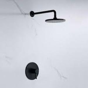 Single-Handle 1-Spray Shower Faucet with Valve in Matte Black (Valve Included) by LUXIER- open box not used - SEE PICTURES