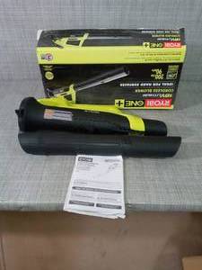 90 MPH 200 CFM ONE 18-Volt Lithium-Ion Cordless Leaf BlowerSweeper by RYOBI - battery & charger not included - not used - SEE PICTURES