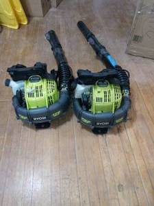 175 MPH 760 CFM 38cc Gas Backpack Leaf Blower by RYOBI- set of 2 - mixed conditions - SEE PICTURES