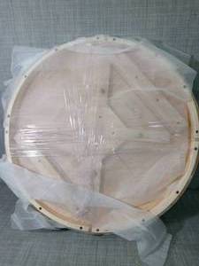 Unfinished Pedestal Dining Table by International Concepts-missing bottom legs - SEE PICTURES