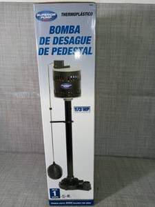 13 HP Non-Submersible Pedestal Sump Pump by Superior Pump- open box not used - SEE PICTURES