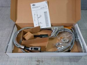 Single-Handle Pull-Down Sprayer Kitchen Faucet in Chrome by EZ-FLO- open box not used - SEE PICTURES