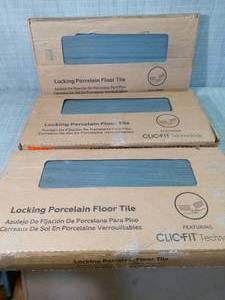 QuicTile 12 in. x 24 in. Graphite Matte Porcelain Locking Floor Tile (9.6 sq. ft.  case) by Daltile- about 28.8 sq ft - SEE PICTURES