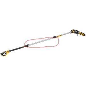 lot 8 image: Dewalt 8 in. 20V MAX Cordless Pole Saw (Tool Only), DCPS620B - Missing Center Extension Pole.
