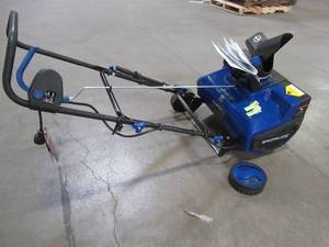 lot 11 image: Snow Joe 22 in. 15 Amp Electric Snow Blower with Dual LED Lights SJ627E - Missing Clip to attach wheel.